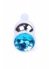 Korek analny z kryształem Jewellery Silver BUTT PLUG- Light Blue